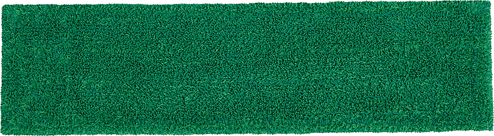 Rubbermaid Commercial Adaptable Microfiber Flat Mop Pads, 19-1/2” x 5-1/2”, Green, Pack Of 12 Pads