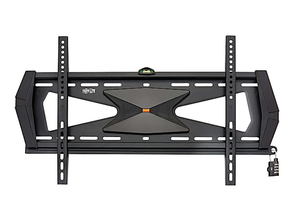 Tripp Lite Heavy-Duty Fixed Security Display TV Wall Mount for 37" to 80" TVs and Monitors, Flat or Curved Screens - Bracket - for flat panel - lockable - steel - black - screen size: 37"-80" - wall-mountable