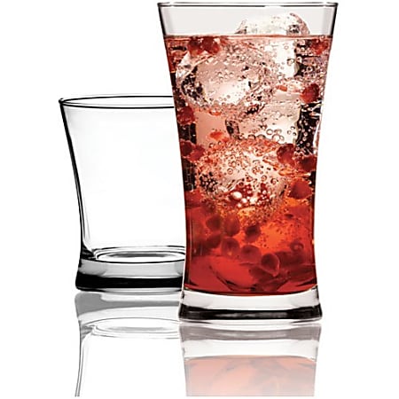 Anchor Hocking Linden 16 Piece Set - 17 fl oz - 16 / Set - Clear - Glass