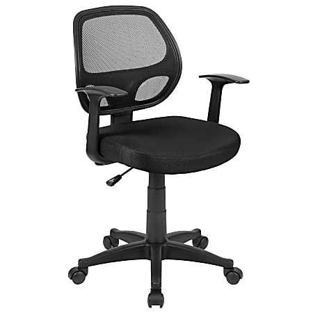 Flash Furniture Mallard Mesh Mid-Back Swivel Task Chair, Black
