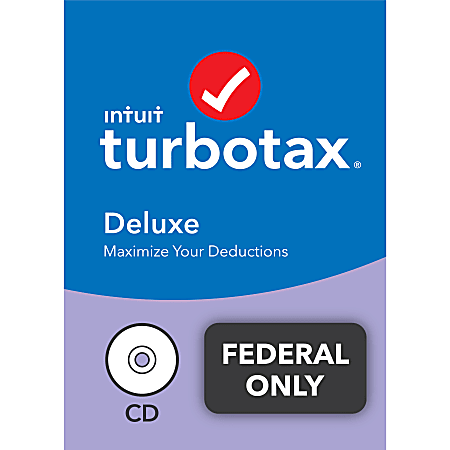 TurboTax® Deluxe 2021 Federal Only + E-File, For PC/Mac, Disc Or Download
