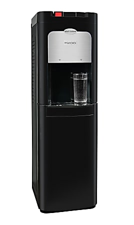 Igloo Hot & Cold Self-Cleaning Bottom-Load Water Dispenser, 5 Gallon, Black/Stainless