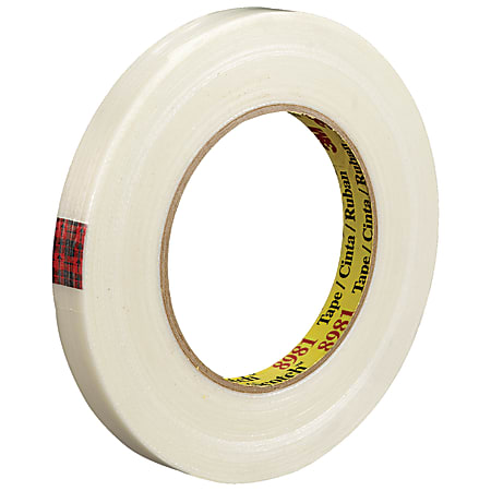 Scotch® 8981 Strapping Tape, 3" Core, 0.5" x 60 Yd., Clear, Case Of 72
