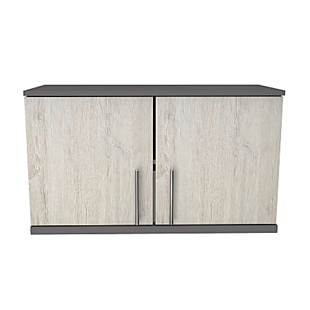 Inval 2-Door 32"W Wall-Mounted Garage Storage Cabinet, Chantilly/Dark Gray
