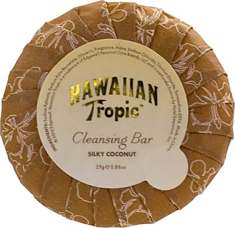Hotel Emporium Hawaiian Tropic Cleansing Bars, Silky Coconut, 0.88 Oz, Case Of 300 Bars