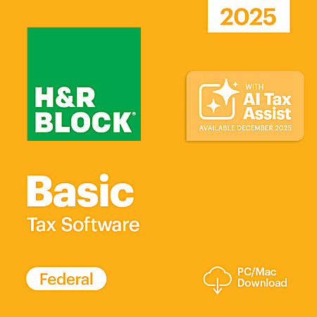H&R Block Basic Tax Software offers everything simple or first-time tax filers need to complete their federal taxes - including a help center with over 13,000 searchable articles.