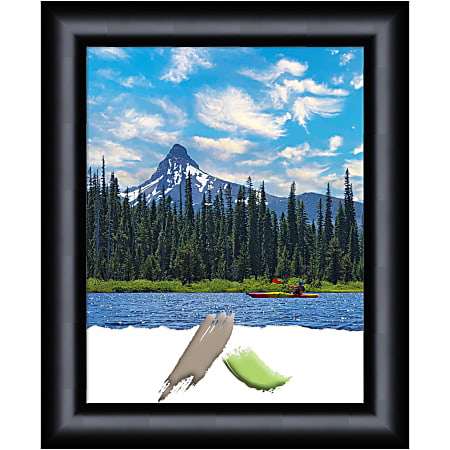 Amanti Art Wood Picture Frame, 14" x 17", Matted For 11" x 14", Steinway Black Scoop