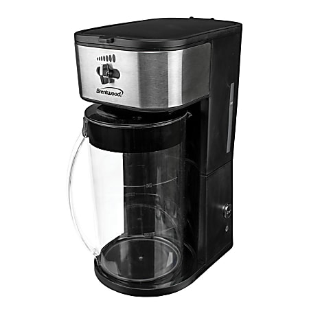 HomeCraft HCIT3BS 12 Cup Caf Ice Iced Coffee And Tea Brewing System Black -  Office Depot