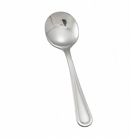 Winco Continental Bouillon Spoons, Silver, Pack Of 12