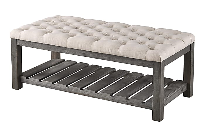 Coast to Coast Accent Bench, Oatmeal