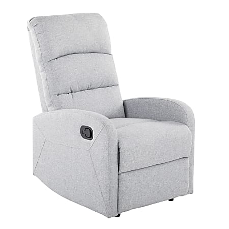 LumiSource Dormi Contemporary Fabric Recliner Chair, Gray