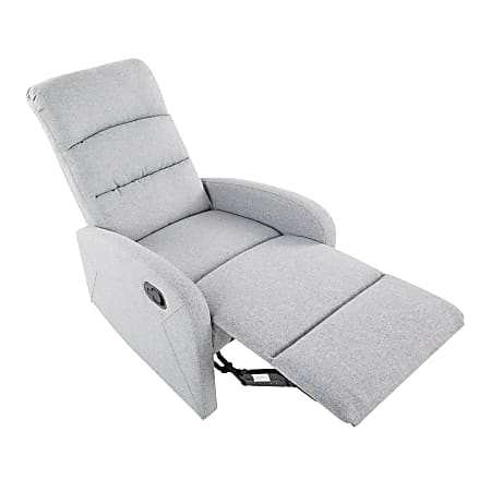 White fabric recliner clearance chair