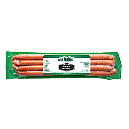 Greenridge Naturals Original Grass Fed Beef Sticks, 1 Oz, Case Of 12 Sticks