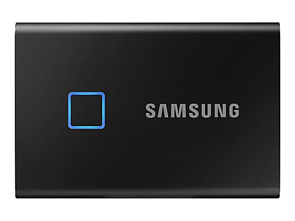 Samsung T7 Touch MU-PC1T0K - SSD - encrypted - 1 TB - external (portable) - USB 3.2 Gen 2 (USB-C connector) - 256-bit AES - black