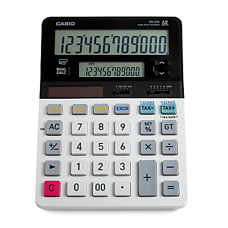 Casio® DV-220 Dual-Display Desktop Calculator