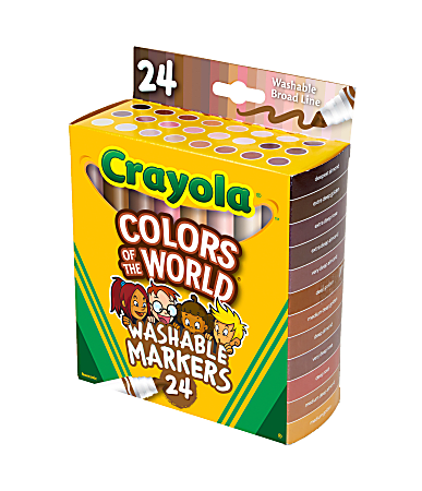 Crayola Colors Of The World Wet Erase Markers Broad Point White