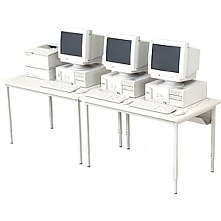 Bretford Quattro Computer Desk, 32”H x 60”W x 30”D, Wild Cherry/Black Base