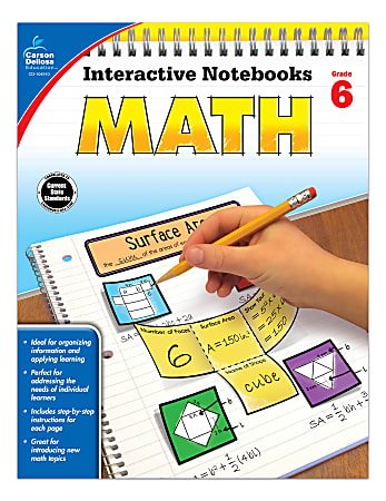 Carson-Dellosa Interactive Notebook For Math, Grade 6