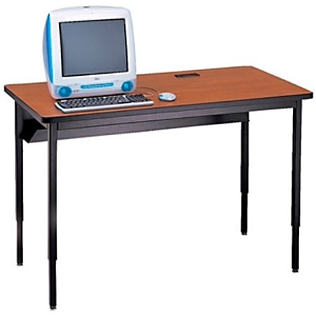 Bretford Basic Quattro Computer Table?, Mist Gray/Topaz
