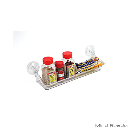 Mind Reader Acrylic Storage Suction Shelf, Clear