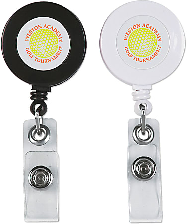 Custom Full-Color Retractable Badge Holder, 3-1/8