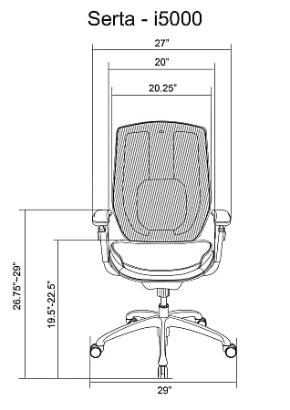 Serta icomfort i5000 mesh sales back task chair