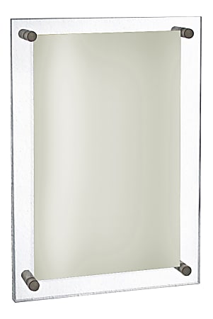 Azar Displays Acrylic Standoff Sign Holder, 22" x 28" Paper Size, 26" x 32", Clear