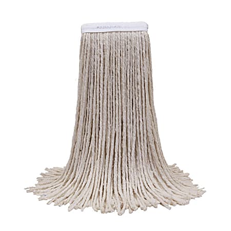 Ocedar Commercial Economy Cut-End Mop Heads, Large #32, White, Case Of 12 Mop Heads