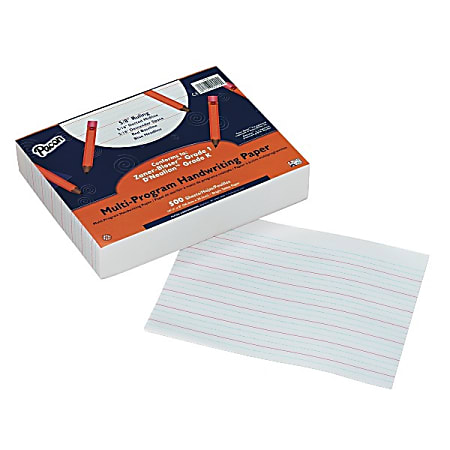 Pacon Multi-Program Handwriting Papers, Grade K-1, 10 1/2" x 8", Pack Of 500 Sheets