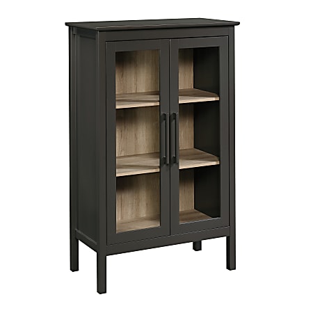 Sauder® Anda Norr 50"H 3-Shelf Bookcase Display Cabinet, Slate Gray/Sky Oak