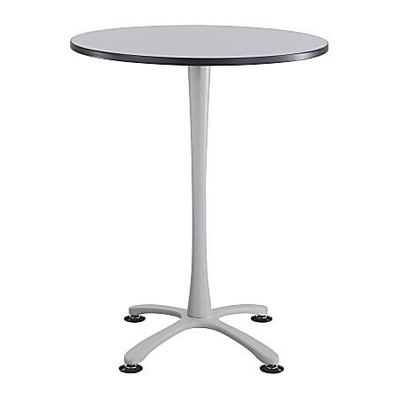 Safco® Cha-Cha X-Base Bistro-Height Table, Gray/Silver