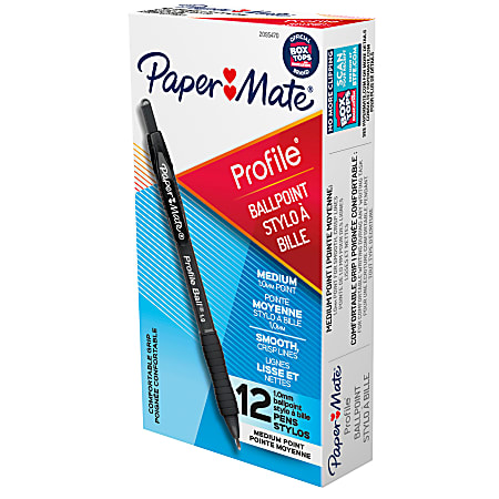 Paper Mate Gel Pen Profile Retractable Pen 0.7mm Black 4 Count - Office  Depot