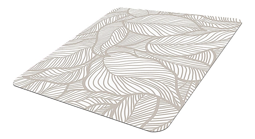 Realspace Fashion PVC Chair Mat 36 x 48 Leaves Office Depot