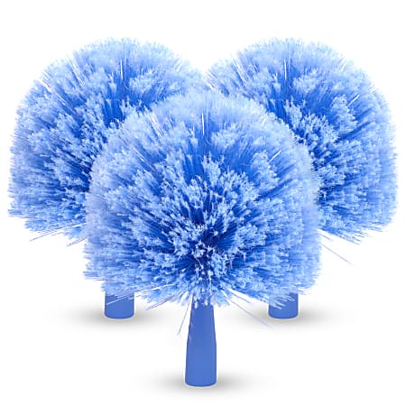 Gritt Commercial Cobweb Duster Brush, 6-11/16", Blue, Pack Of 3 Dust Brushes