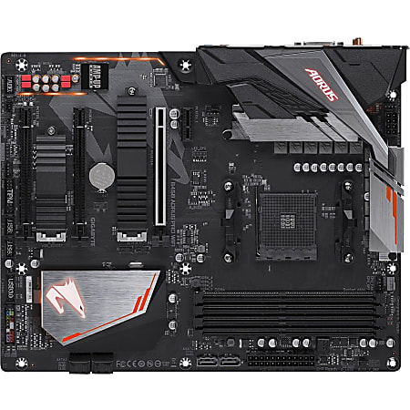 Aorus Ultra Durable B450 AORUS PRO WIFI Desktop Motherboard - AMD B450 Chipset - Socket AM4 - ATX - 64 GB DDR4 SDRAM Maximum RAM - UDIMM, DIMM - 4 x Memory Slots - Gigabit Ethernet - HDMI - 6 x SATA Interfaces