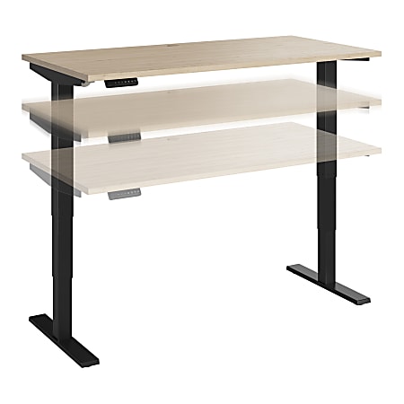 Move 40 Series by Bush Business Furniture 60"W Electric Height-Adjustable Standing Desk, Natural Elm/Black