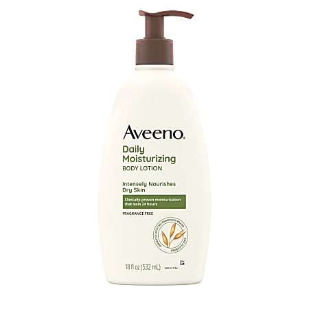 Aveeno Daily Moisturizing Lotion Unscented 18 fl. oz Office Depot