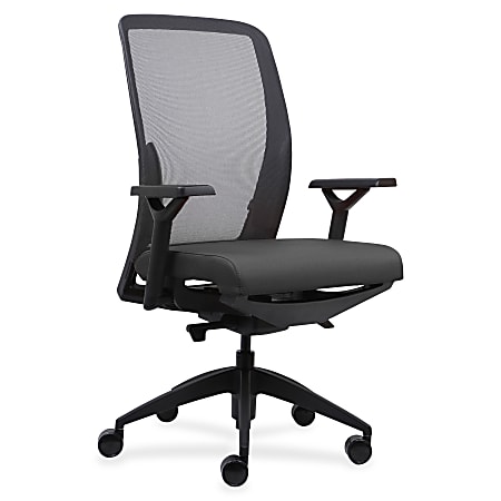 Lorell® Mesh/Fabric High-Back Chair, Gray/Black