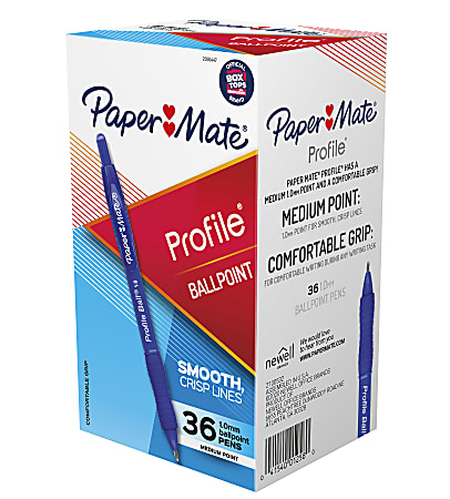 Paper Mate Ballpoint Pen, Profile Retractable Pen, Medium