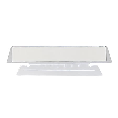 Smead&reg; Clear Hanging Poly Tabs, 3 1/2" For 1/3 Cut Tabs, Pack Of 25