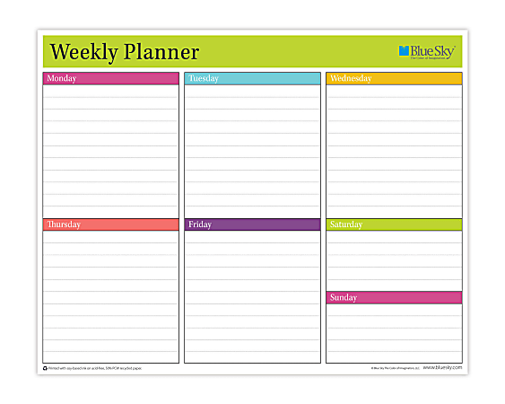 Today's Teacher by Blue Sky™ Weekly/Monthly Planning Pad Calendar, 10" x 8", July 2016 to June 2017