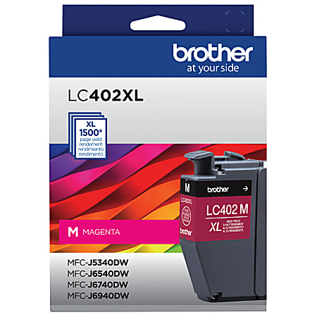 Brother® LC402XL High-Yield Magenta Ink Cartridge, LC402XLM