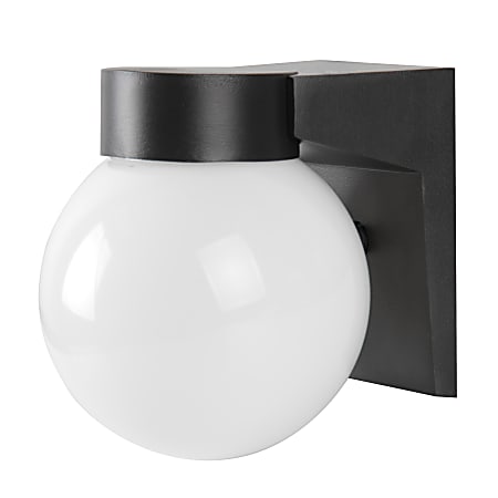 Luminance LED Wall Mount Porch Fixture, 9 Watts, 4000K/Cool White, 850 Lumen, Black/White Ball