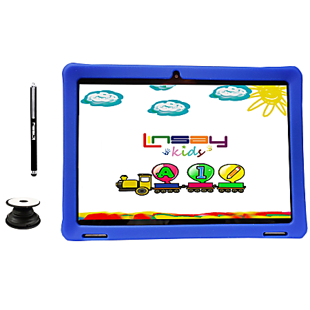 Linsay F10IPS Tablet, 10.1" Screen, 2GB Memory, 64GB Storage, Android 13, Kids Blue