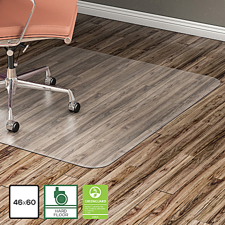 Lorell Rolled Hard Floor Chair Mat 46 x 60 Office Depot