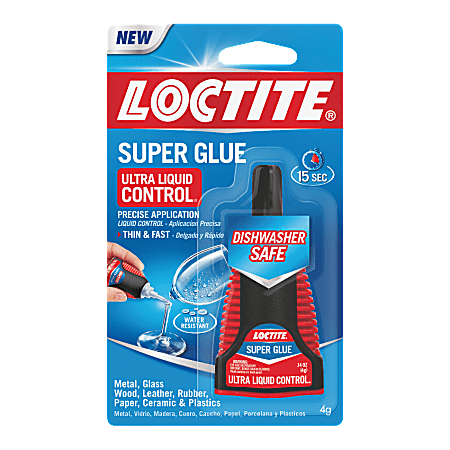Loctite Ultra Liquid Super Glue With Control Applicator, 0.14 Oz, Clear