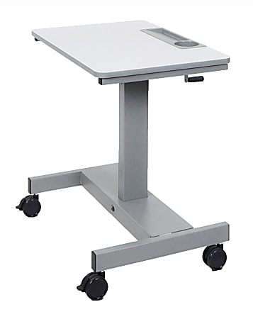 Luxor Crank Adjustable Sit/Stand Student Desk, White