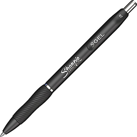 Sharpie S Gel Pens Medium Point 0.7 mm Black Barrel Black Ink Pack Of 4 Pens  - Office Depot