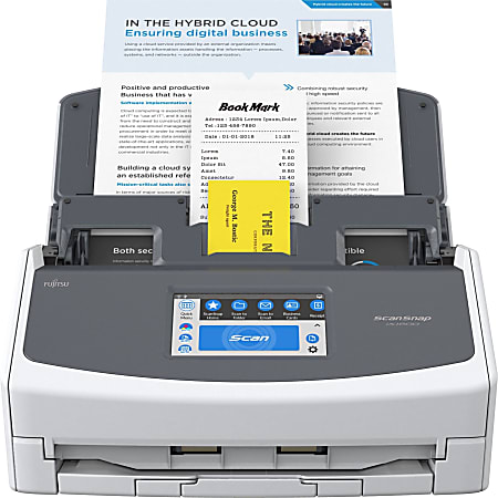 Fujitsu ScanSnap iX1600 Large Format ADF Scanner, White