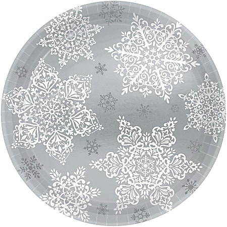 Silver christmas plates hot sale